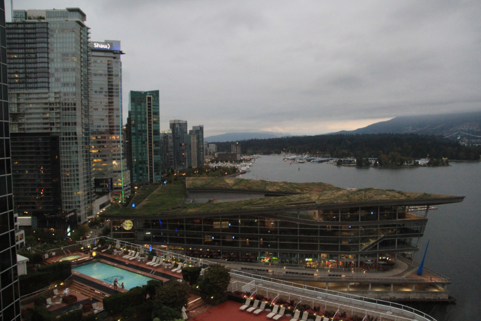 The view from the Pan Pacific in Vancouver, BC