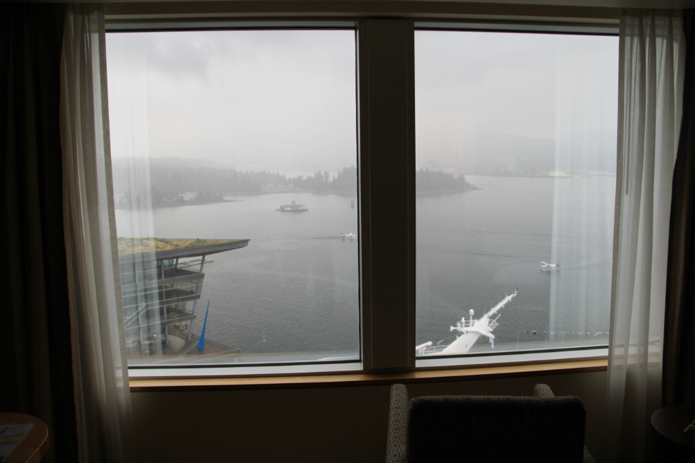 Rainy Vancouver from our room at the Pan Pacific