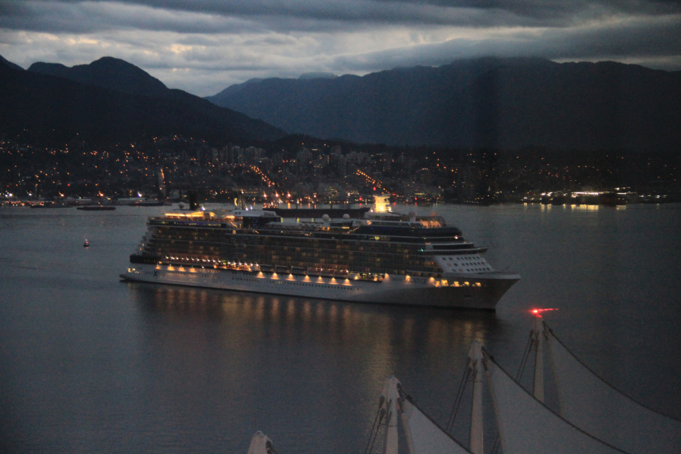 Celebrity Solstice arriving at Vancouver, BC