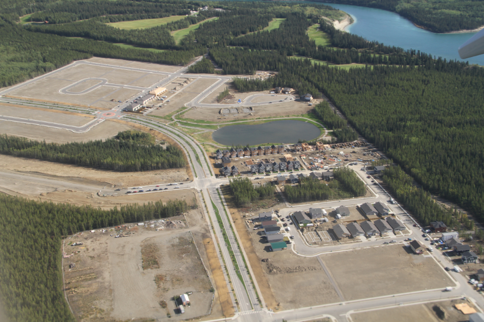 Aerial view of Whistle Bend, Whitehorse
