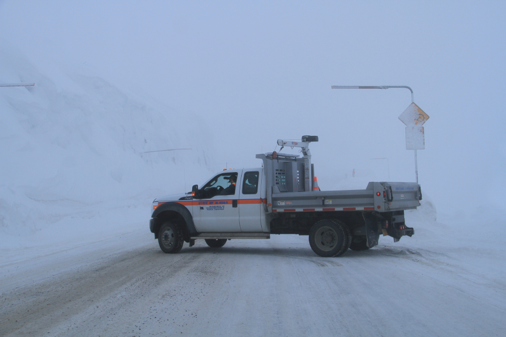 Traffic blocked on the South Klondike Highway