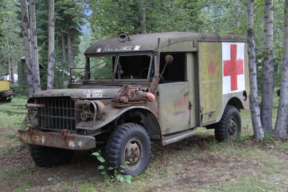 WW II ambulance at Discovery Yukon campground