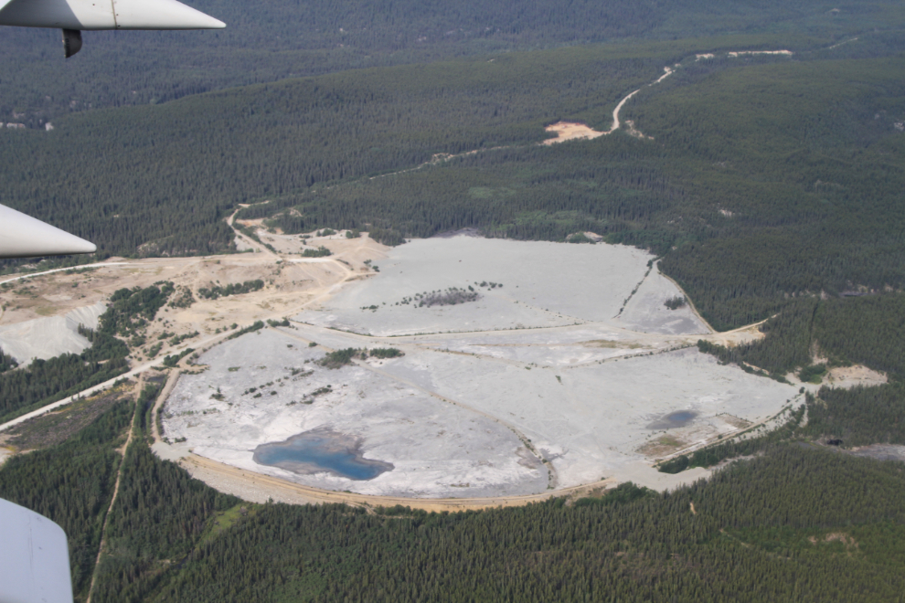 Tailings pond from the Whitehorse Copper mine