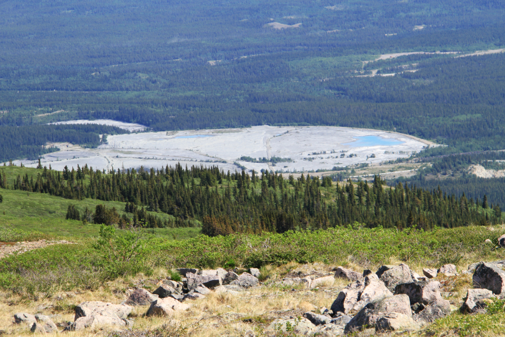 Tailings pond of the Whitehorse copper mine