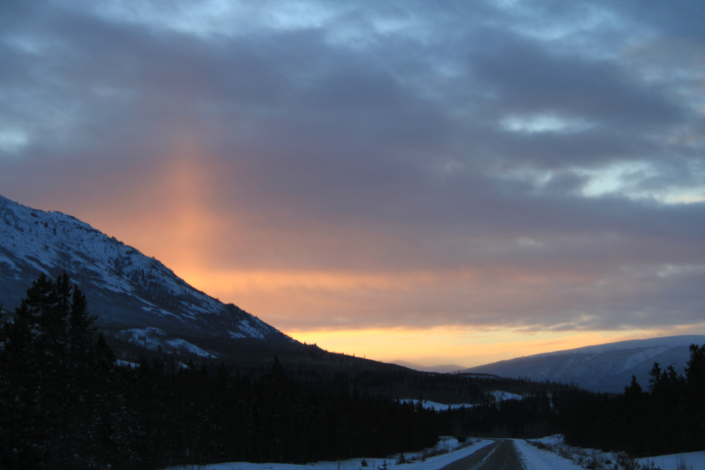 Winter sunrise in the Yukon