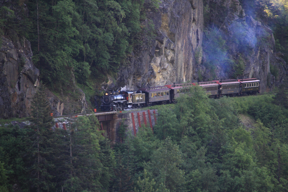 WP&YR steam locomotive at  Rocky Point