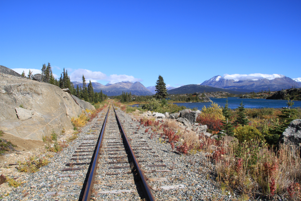 The WP&YR rail line in the White Pass