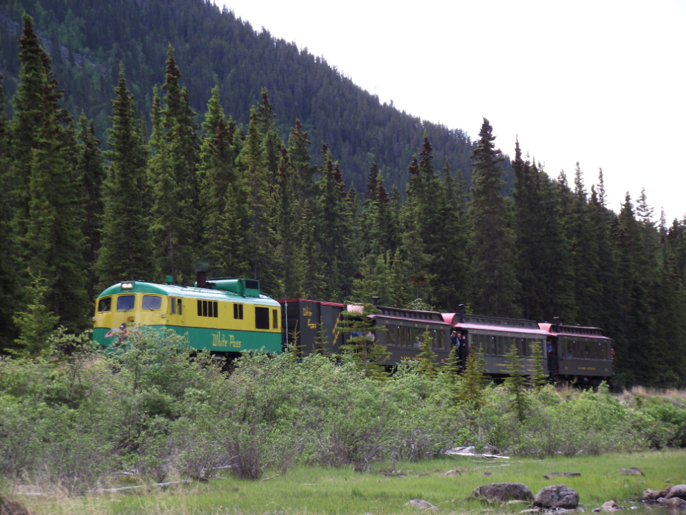 WP&YR train at Carcross, Yukon