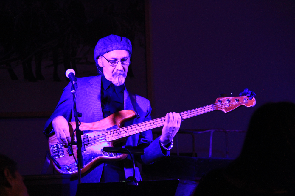 Paul Stephens on bass, Ice Palace Blues Night at the Yukon Transportation Museum in Whitehorse