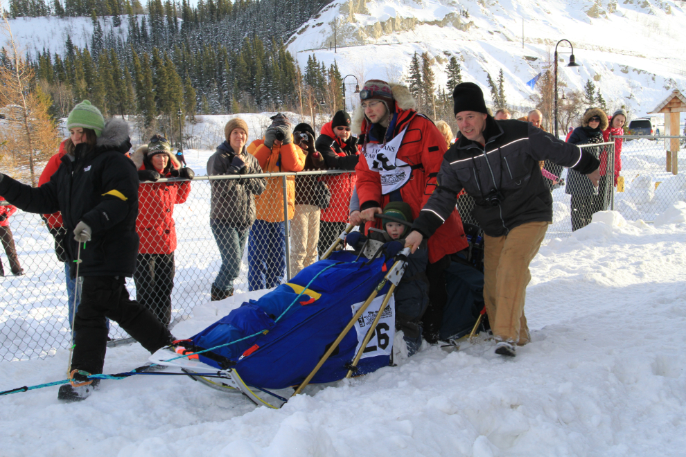 Crispin Studer from Carcross, in Yukon Quest 2013, Whitehorse, Yukon