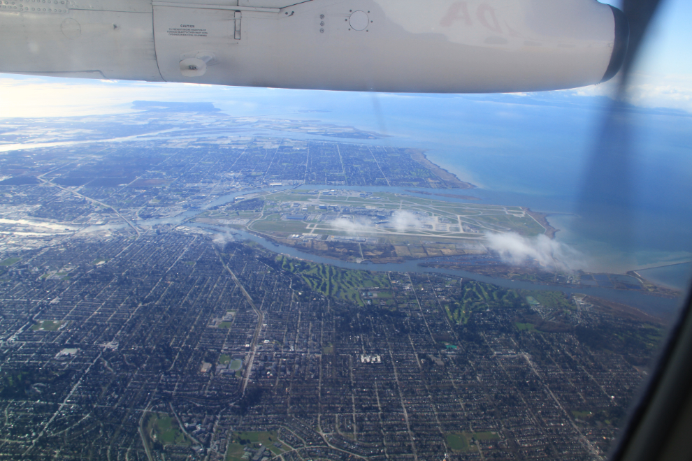 Aerial view of YVR, the Vancouver airport