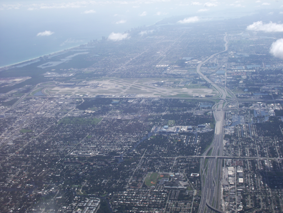 Aerial view of Fort Lauderdale airport (FLL)