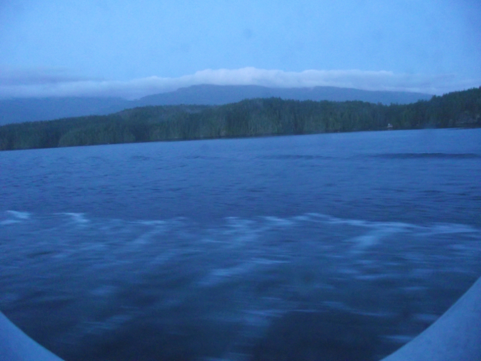 Johnstone Strait from my cabin on the Coral Princess