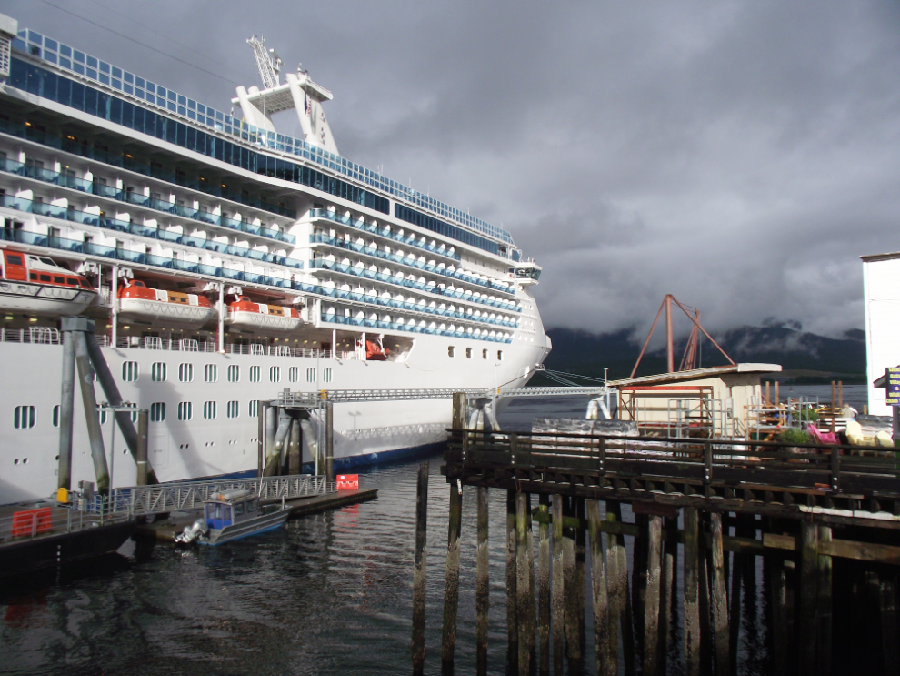 The Coral Princess docked at Ketchikan, Alaska