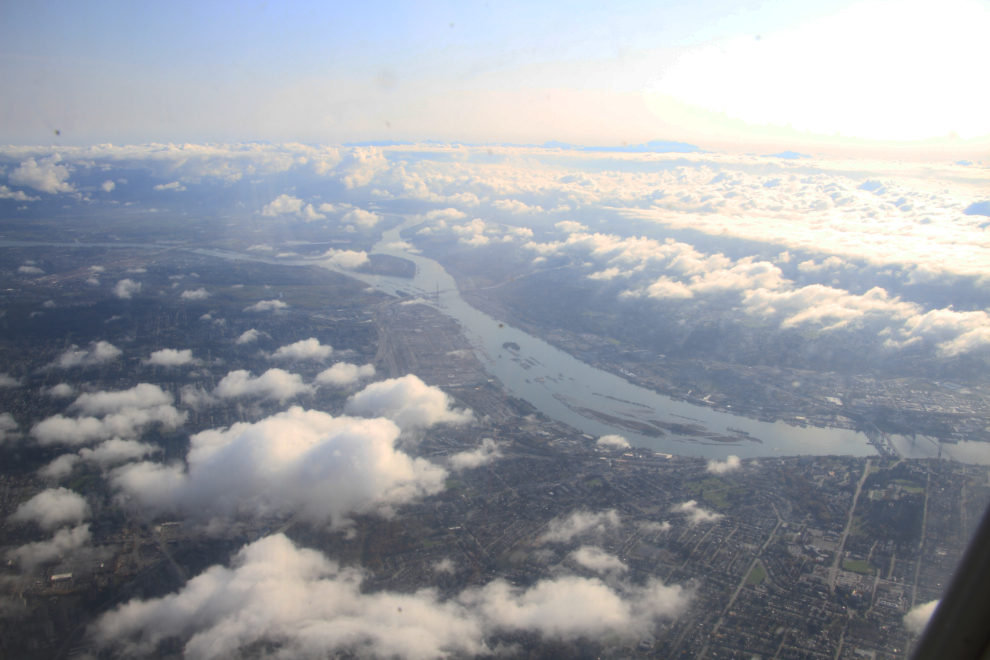 Aerial view of the lower Fraser Valley