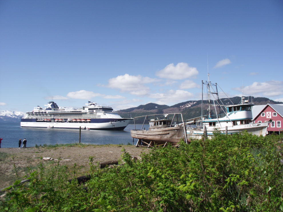 The Celebrity Infinity at Icy Strait Point, Alaska