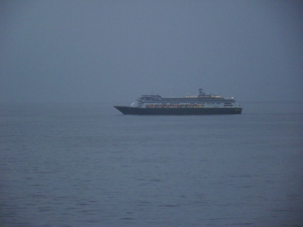 Zaandam approaching Sitka on a rainy early morning