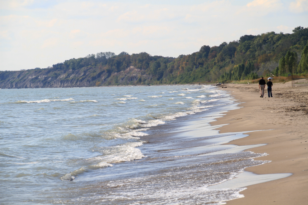 The wide beach at Port Stanley, Ontario