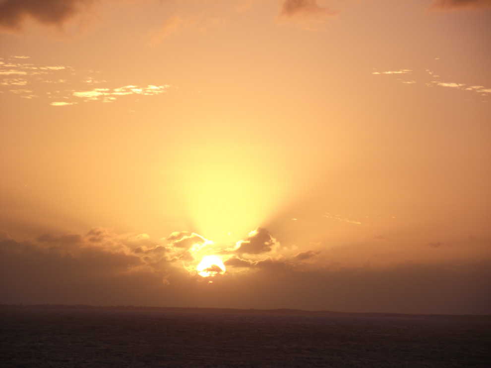 A Caribbean sunset