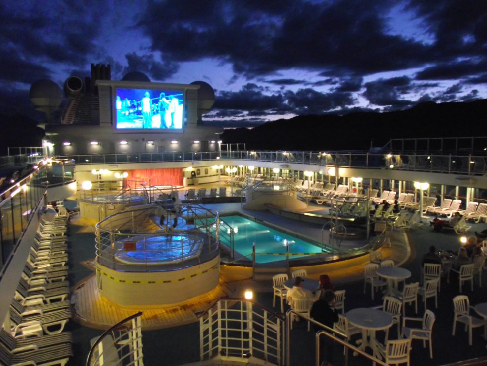 MUTS (Movies Under the Stars) on a particularly fine night on the Coral Princess.