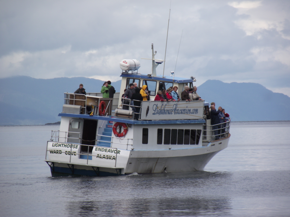 Tour boat off Totem Bight State Historical Park - Ketchikan, Alaska