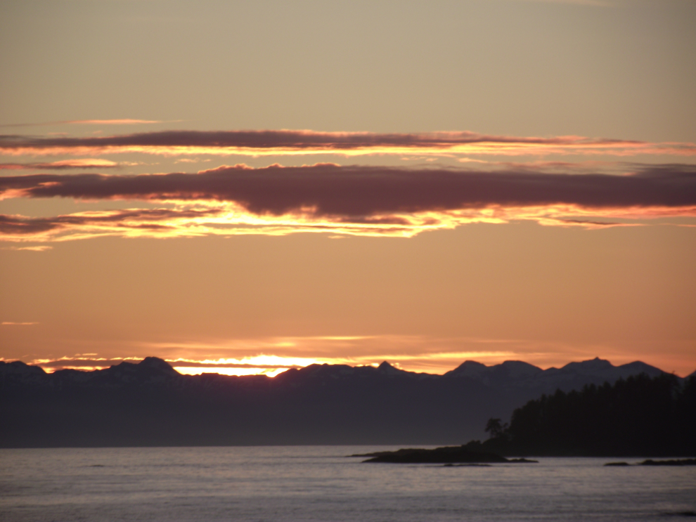 Sunset over Baranof Island