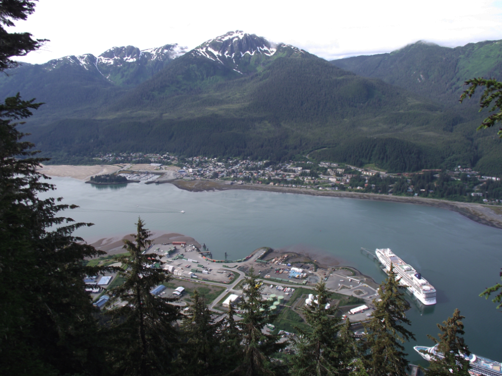 The view from the Mount Roberts Tramway in Juneau, Alaska