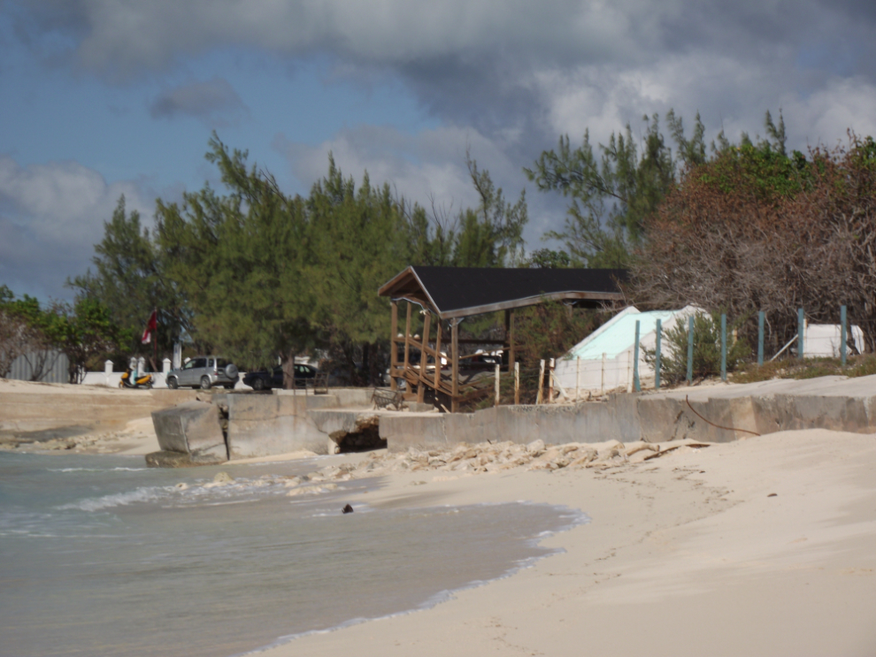 A former bar destroyed when Hurricane Tomas hit Grand Turk, BWI