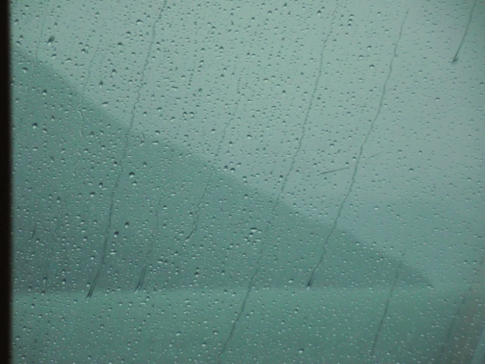 Taiya Inlet in heavy rain