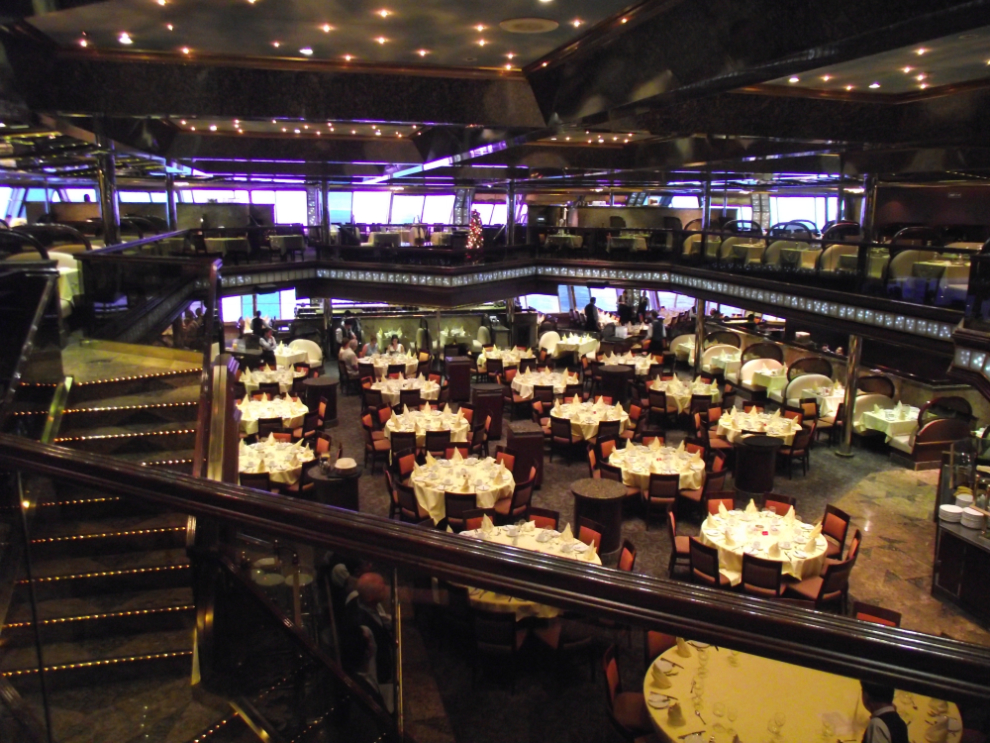 The Universe Dining Room on the cruise ship Carnival Destiny