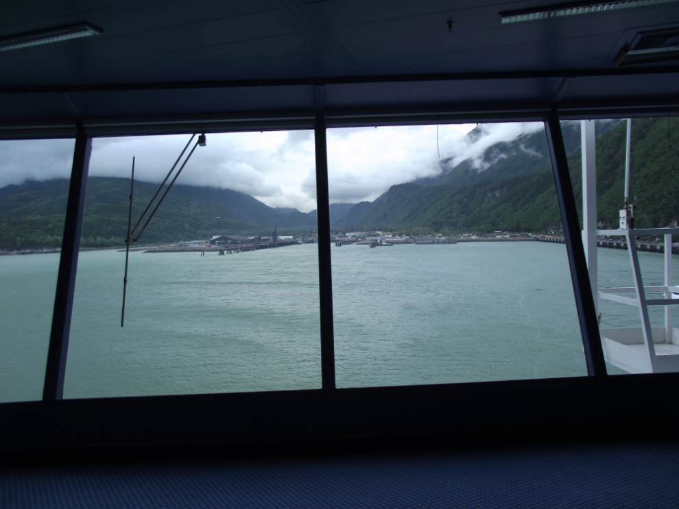 A final look at Skagway from the bridge of the Coral Princess