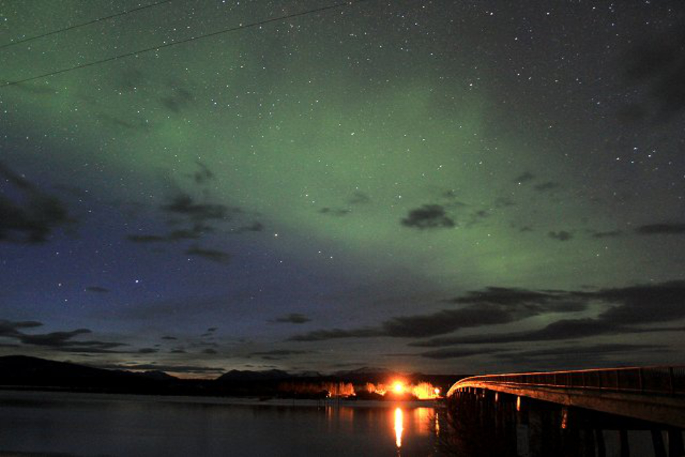 Northern Lights from the Tagish River Bridge