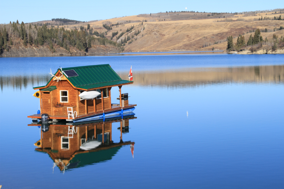 Houseboat on Ghost Lake, Alberta