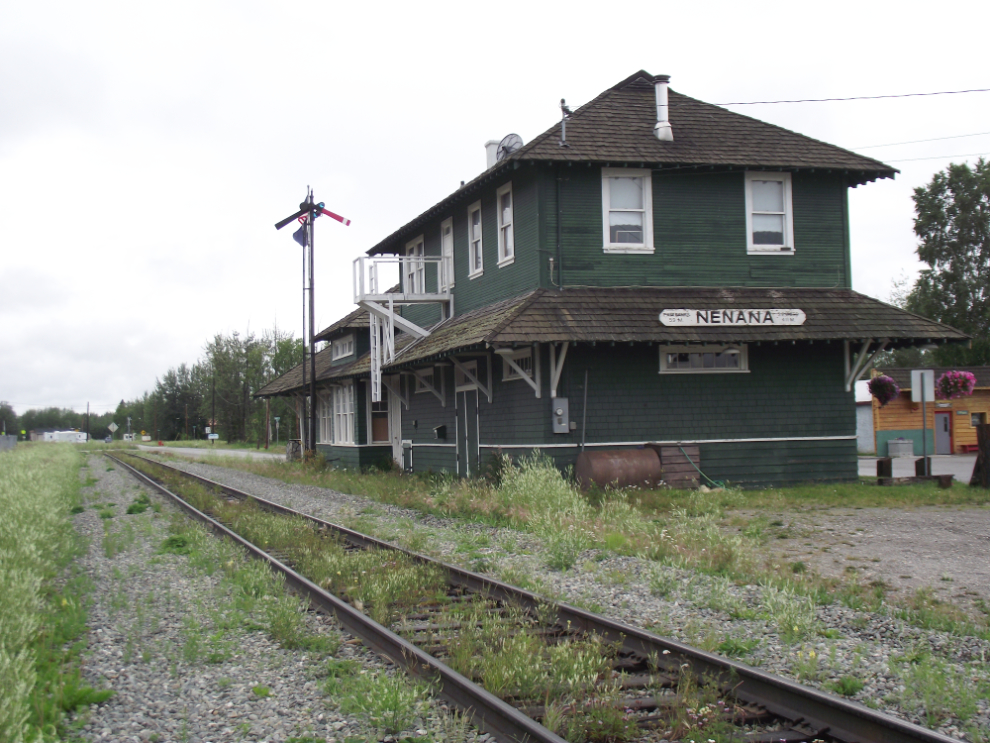  The historic Alaska Railroad station at Nenana
