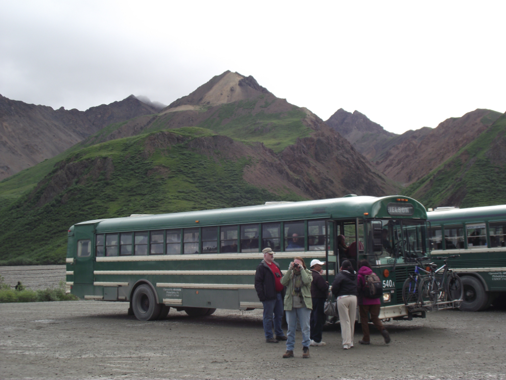 National Park Service shuttle busses, Denali National Park, Alaska