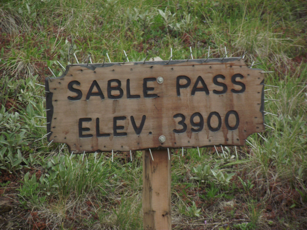 Sign at Sable Pass, Denali National Park, Alaska