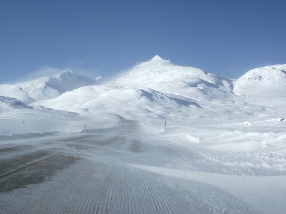 The South Klondike Highway at the White Pass in early March