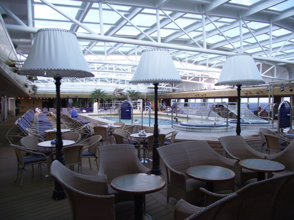 The Lido pool area on Holland America's cruise ship Noordam
