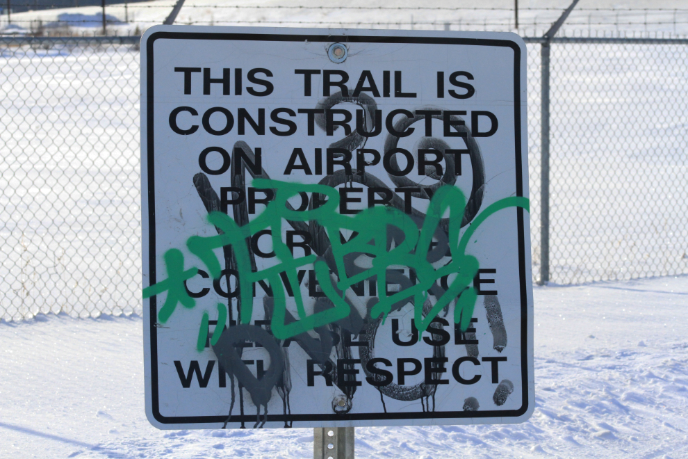 Disrespect at the Whitehorse airport trails