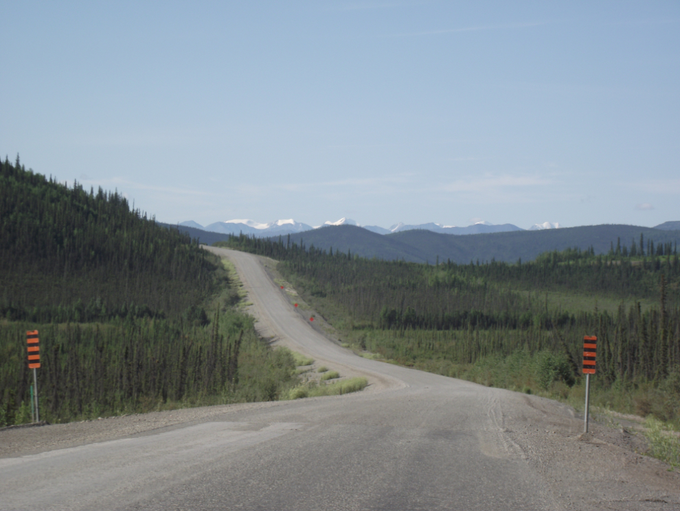 A stretch of gravel on the Alaska Highway