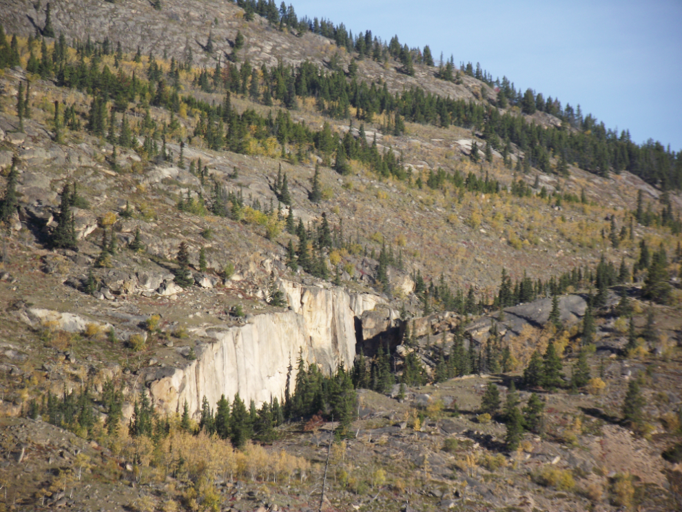 Spirit Canyon, an intriguing geologic formation along the Alaska Highway