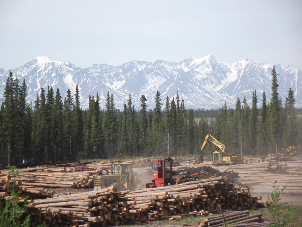 Lumber mill at Canyon Creek on the Alaska Highway