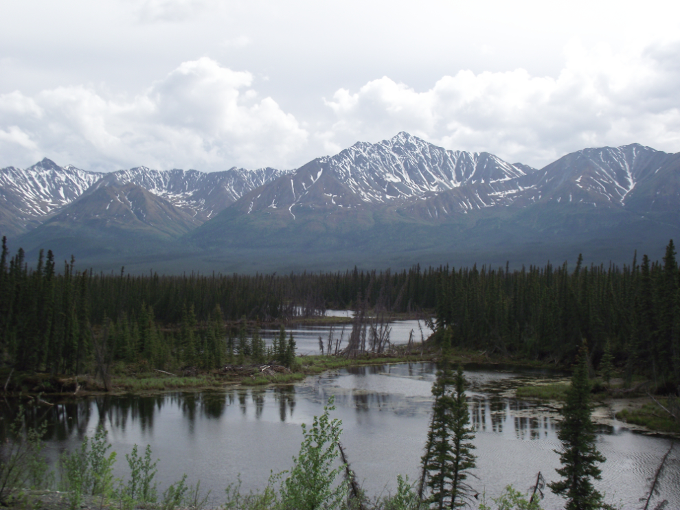 Thermokarst ponds along the Alaska Highway