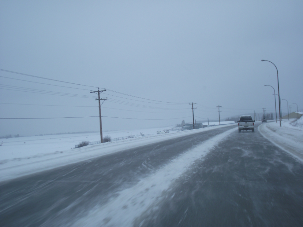 The Alaska Highway at Whitehorse in late November