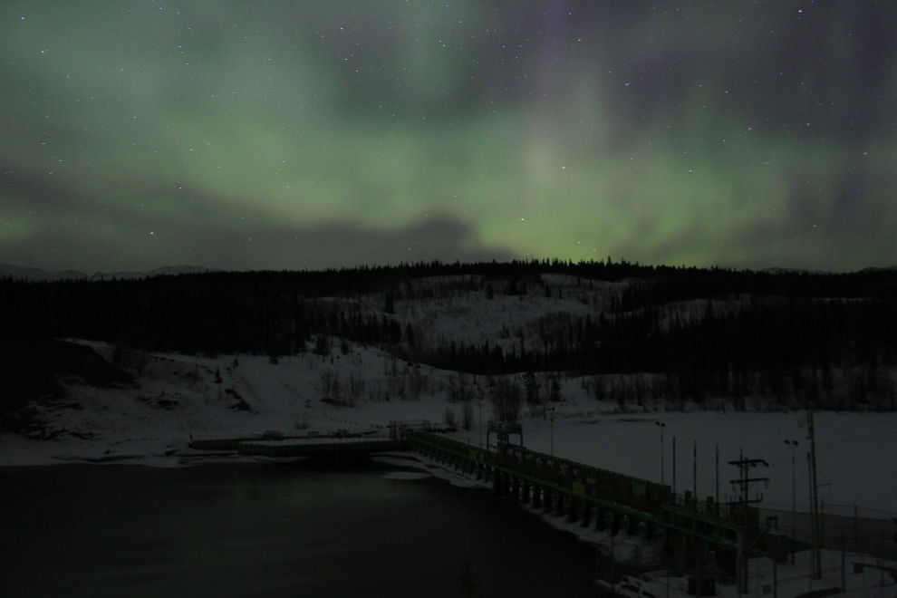 The aurora borealis at the Lewes Dam