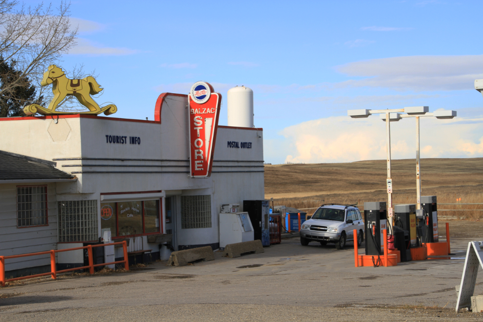 Vintage gas station at Balzac, Alberta