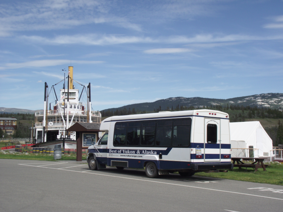 My little tour bus at the historic paddlewheeler SS Klondike