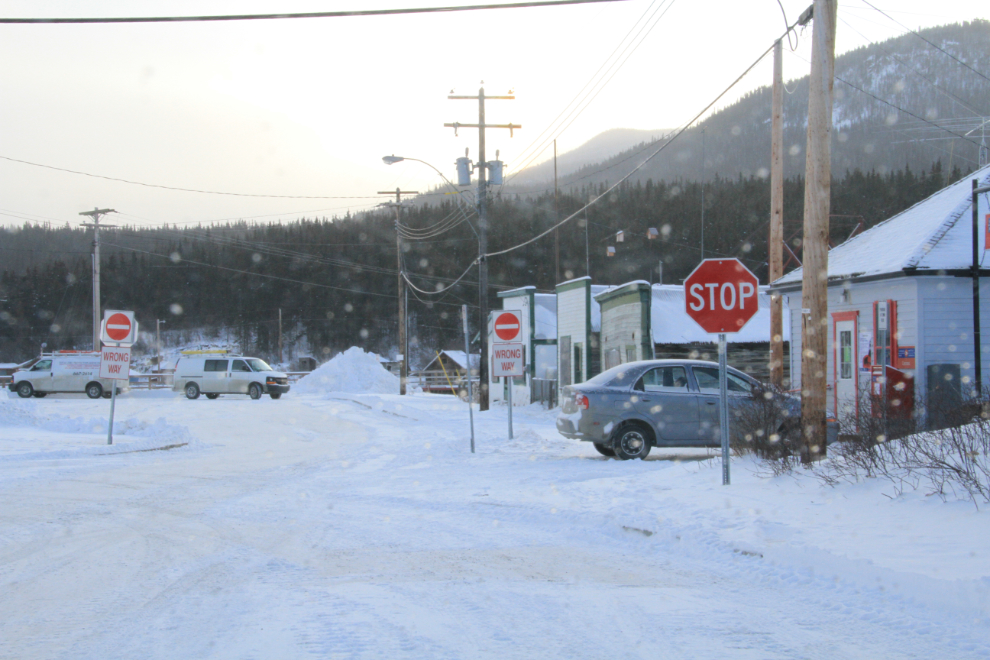 Signs in downtown Carcross, Yukon