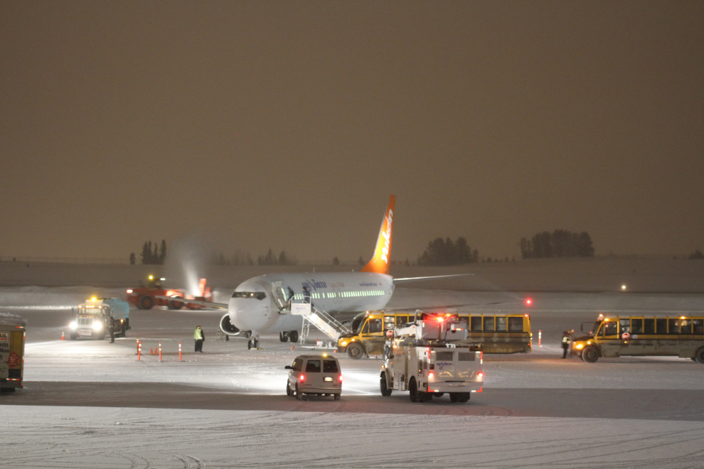 C-FANB, an Air North Being 737 at Whitehorse airport during the 2012 Arctic Winter Games