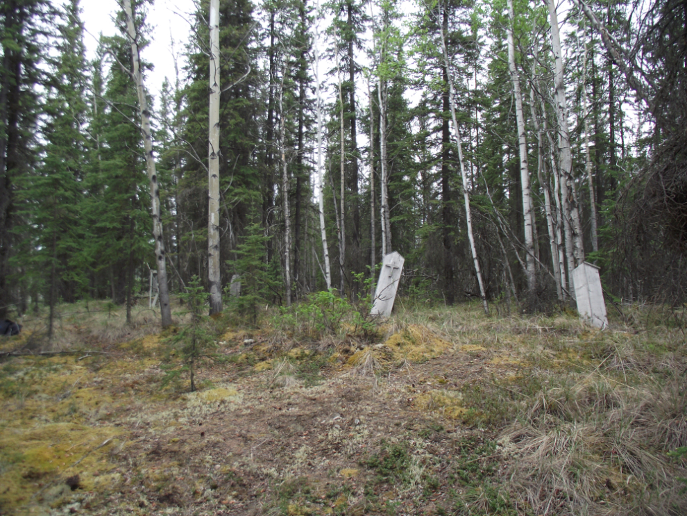 Long-abandoned cemetery at Chicken, Alaska